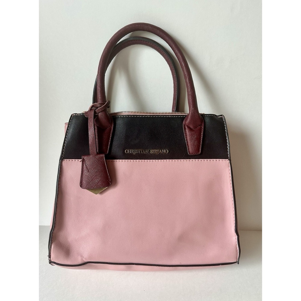 Christian Siriano Designer Handbag Purse Faux Leather Stylish Luxury Pink
